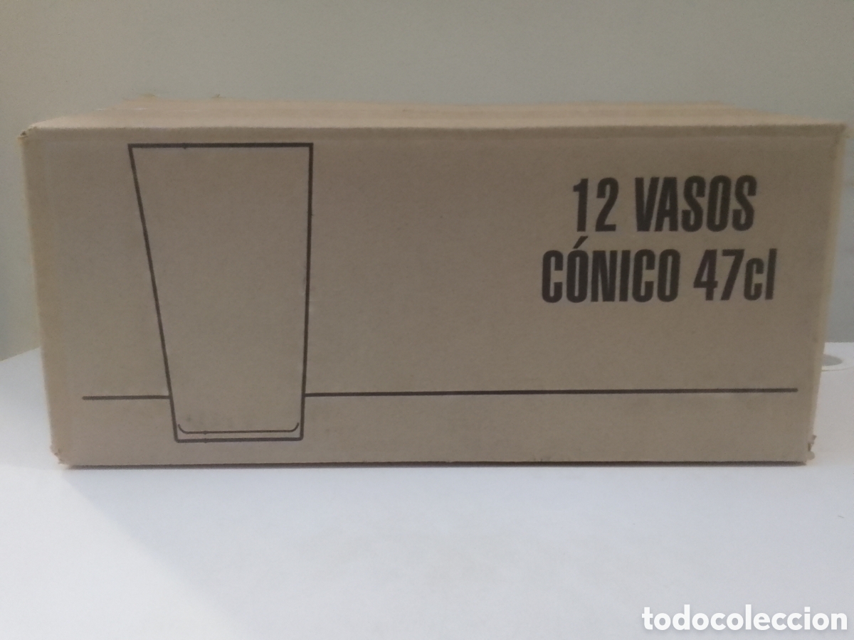 Coleccionismo: Caja con 12 vasos cerveza 18/70 47 cl.