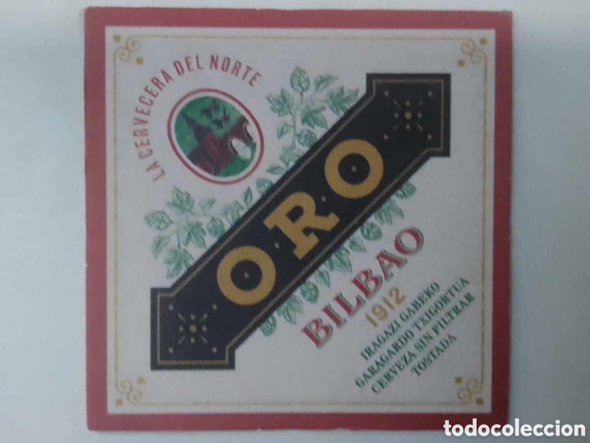 Coleccionismo: Posavasos LA CERVECERA DEL NORTE ORO BILBAO.