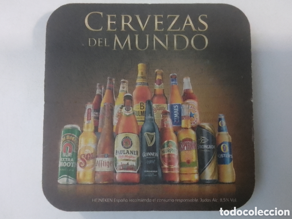 Coleccionismo: Lote de diez posavasos cerveza HEINEKEN CERVEZAS DEL MUNDO.