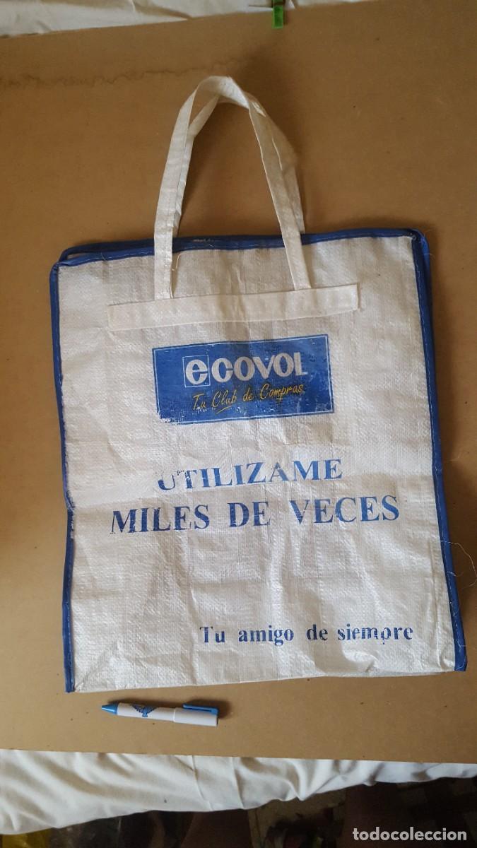 Coleccionismo: Antigua bolsa de Ecovol club de compras. De pl&aacute;stico tipo fibra tama&ntilde;o grande