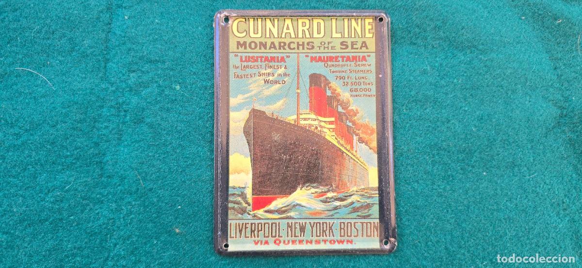 Coleccionismo: CARTEL METALICO CUNARD LINE