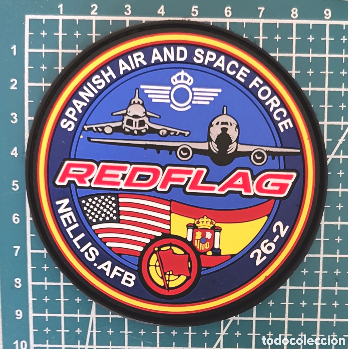 Coleccionismo: Parche goma Ejercicio Redflag Base Nellis Nevada (Estados Unidos) Ej&eacute;rcito del Aire y Espacio Espa&ntilde;a