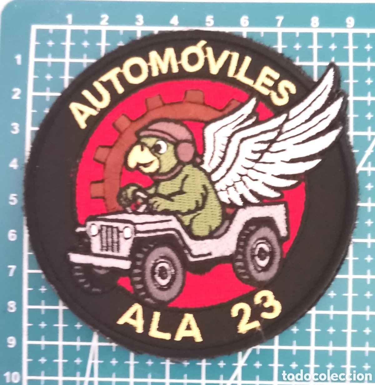 Coleccionismo: Parche bordado AUTOMOVILES ALA 23 Base A&eacute;rea Talavera la Real (Badajoz) Ej&eacute;rcito &Aacute;ire y Espacio