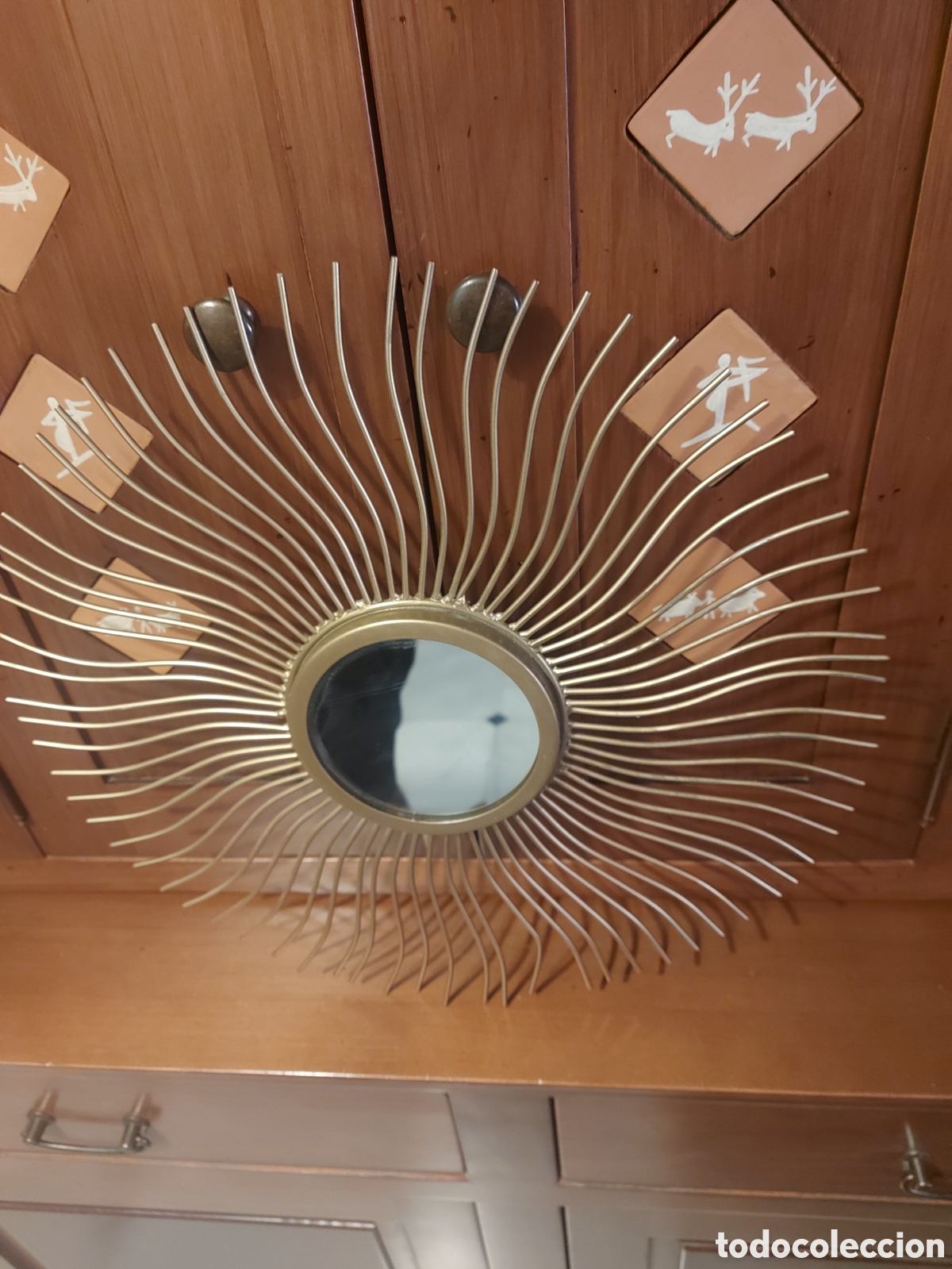 Coleccionismo: Espejo Sol Dorado Decorativo