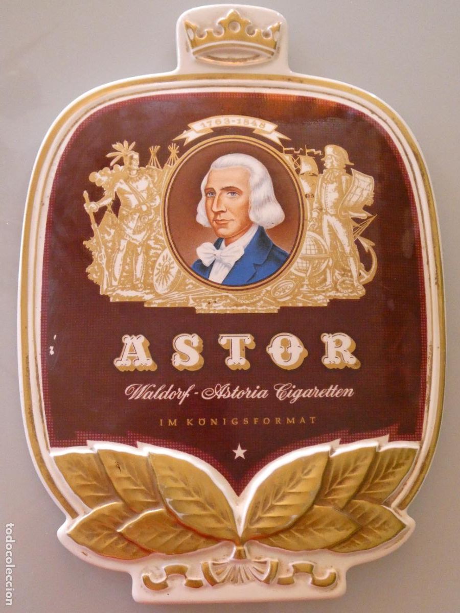 Coleccionismo: ADORNO DECORACI&Oacute;N CER&Aacute;MICA. CIGARROS TABACO ASTOR WALDORF ASTORIA. 23X16CM. 320GR