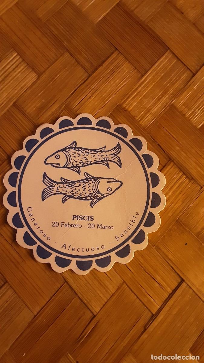 Coleccionismo: Posavasos PISCIS signo del zodiaco vintage