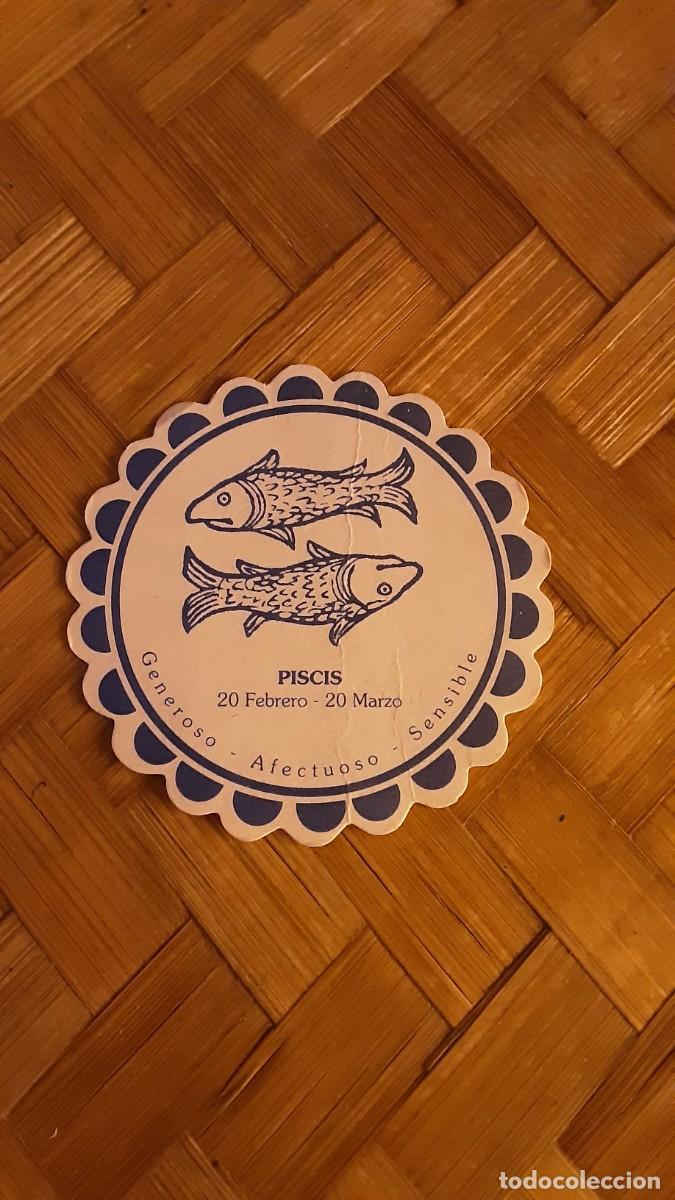 Coleccionismo: Posavasos PISCIS signo del zodiaco vintage