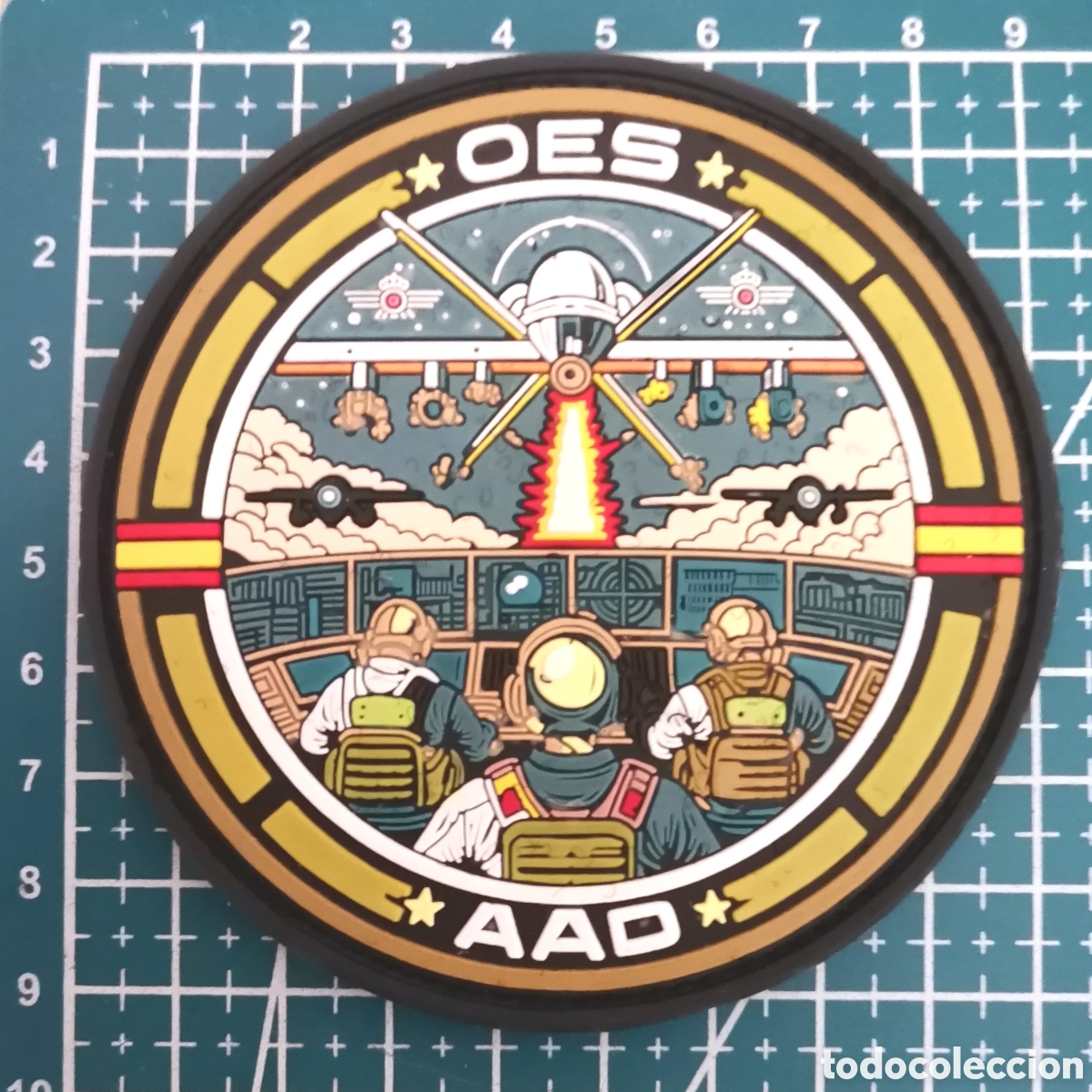 Coleccionismo: Parche goma Oes Aad Predator Ala 23 Base A&eacute;rea Talavera la Real (Badajoz) Ej&eacute;rcitol Aire Espa&ntilde;a