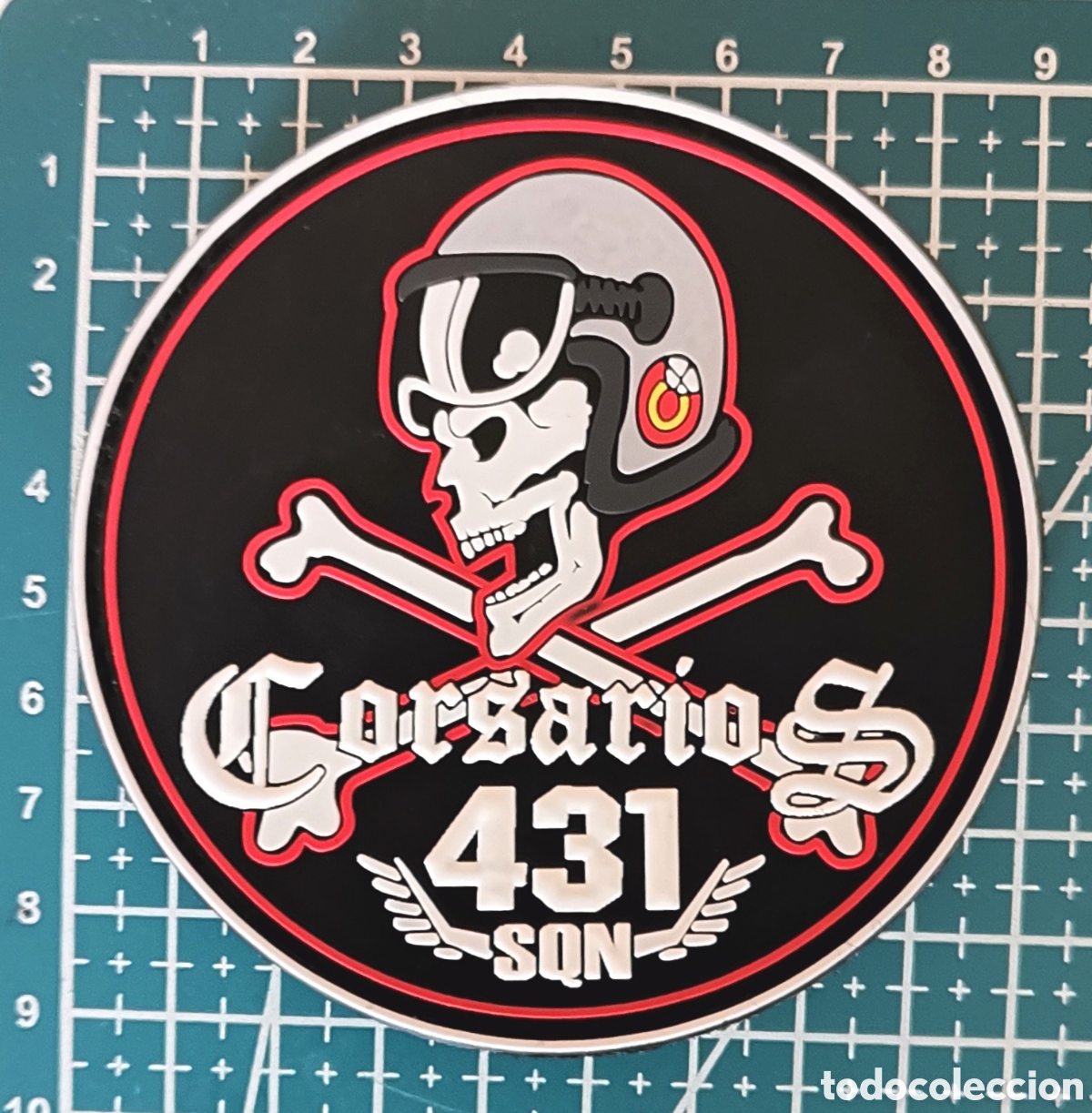 Coleccionismo: Parche goma Escuadr&oacute;n 431 Corsarios Grupo 43 Ej&eacute;rcito del Aire y del Espacio Espa&ntilde;a Apagafuegos