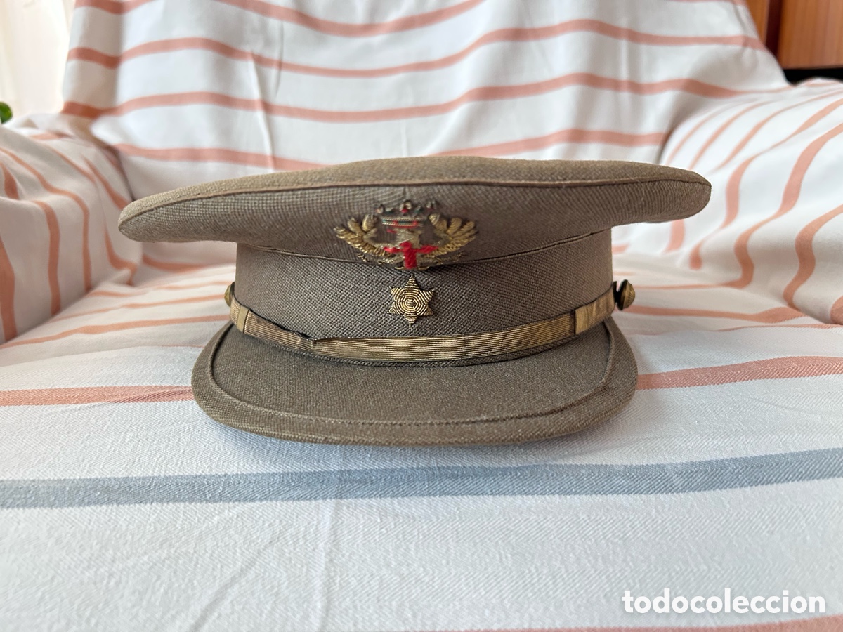 Coleccionismo: Gorra de Plato de Oficial del Ej&eacute;rcito de Tierra Espa&ntilde;ol - &Eacute;poca de Franco