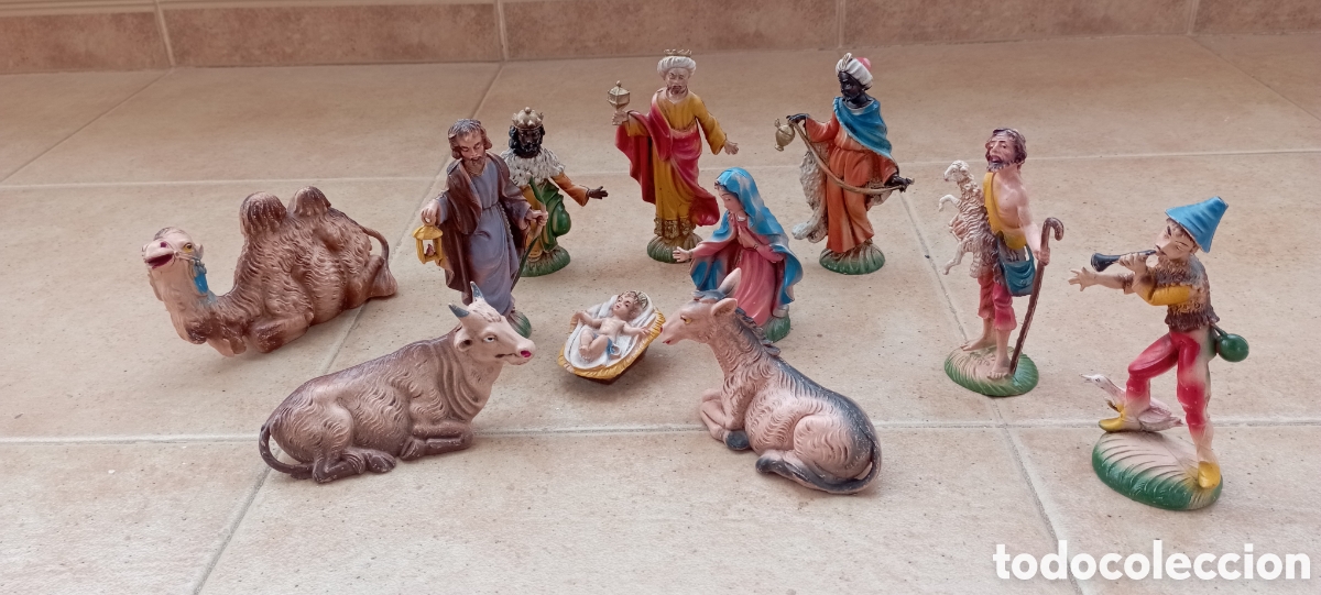 Coleccionismo: Natividad, Bel&eacute;n, lote figuras a&ntilde;os 70
