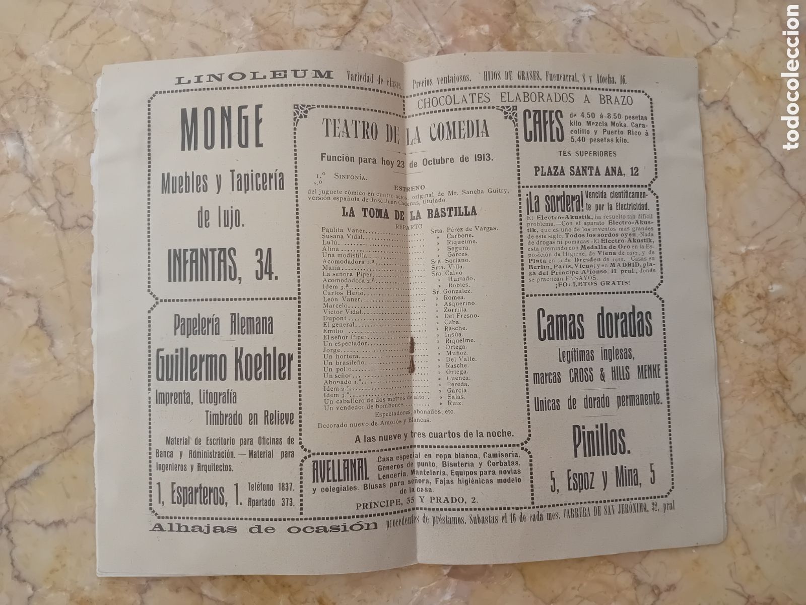 Coleccionismo: teatro de la comedia 1931 RRR - Foto 1