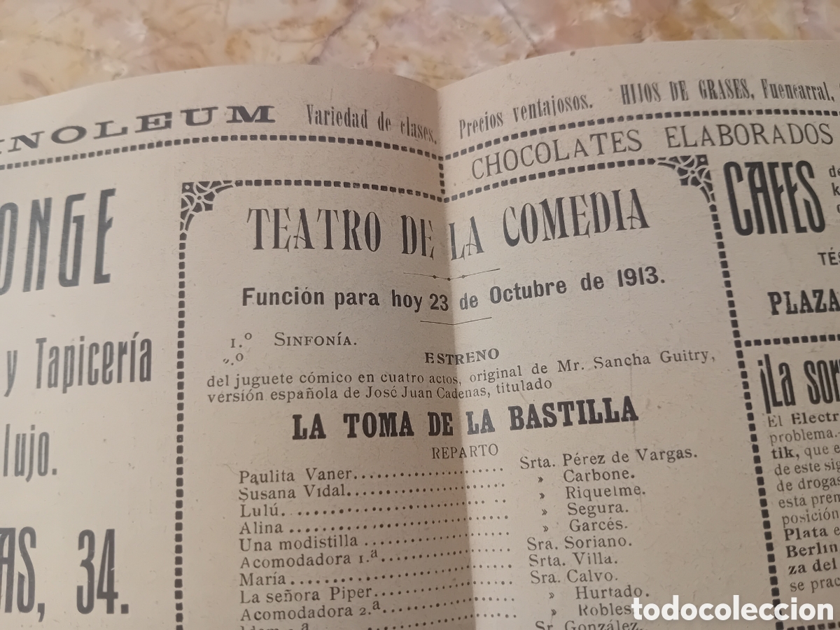 Coleccionismo: teatro de la comedia 1931 RRR - Foto 8