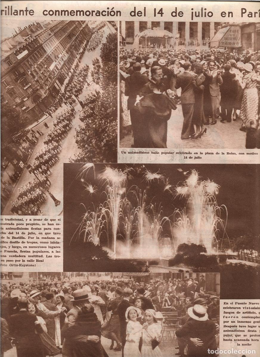 Coleccionismo: A&Ntilde;O 1933 RECORTE PRENSA BRILLANTE CONMEMORACION DEL 14 DE JULIO EN PARIS