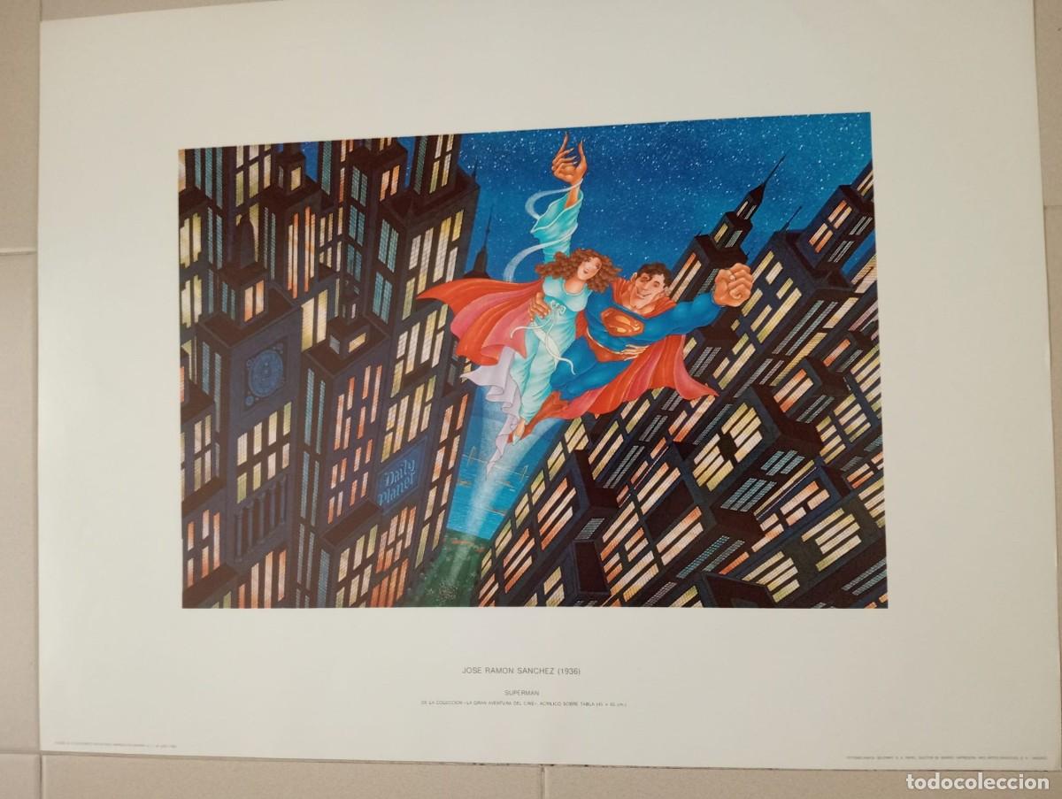 Coleccionismo: L&aacute;mina &rdquo;Superman&rdquo; - Jos&eacute; Ram&oacute;n S&aacute;nchez - Foto 1