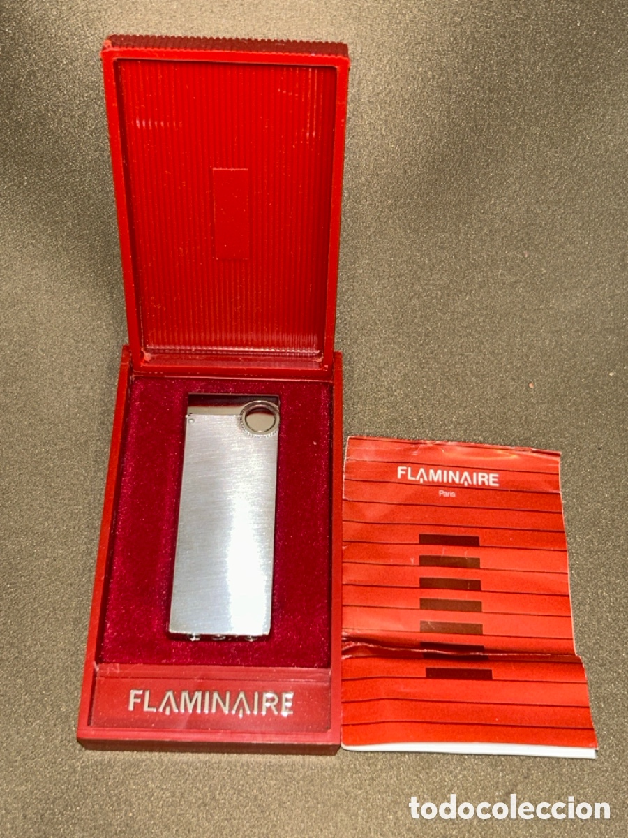 Collecting: MECHERO ENCENDEDOR MARCA FLAMINAIRE PARIS EN SU ESTUCHE ORIGINAL Y GARANTIA