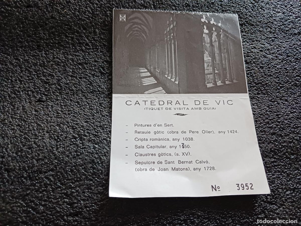 Coleccionismo: antiguo tiquet de visita guiada a la catedral de vic