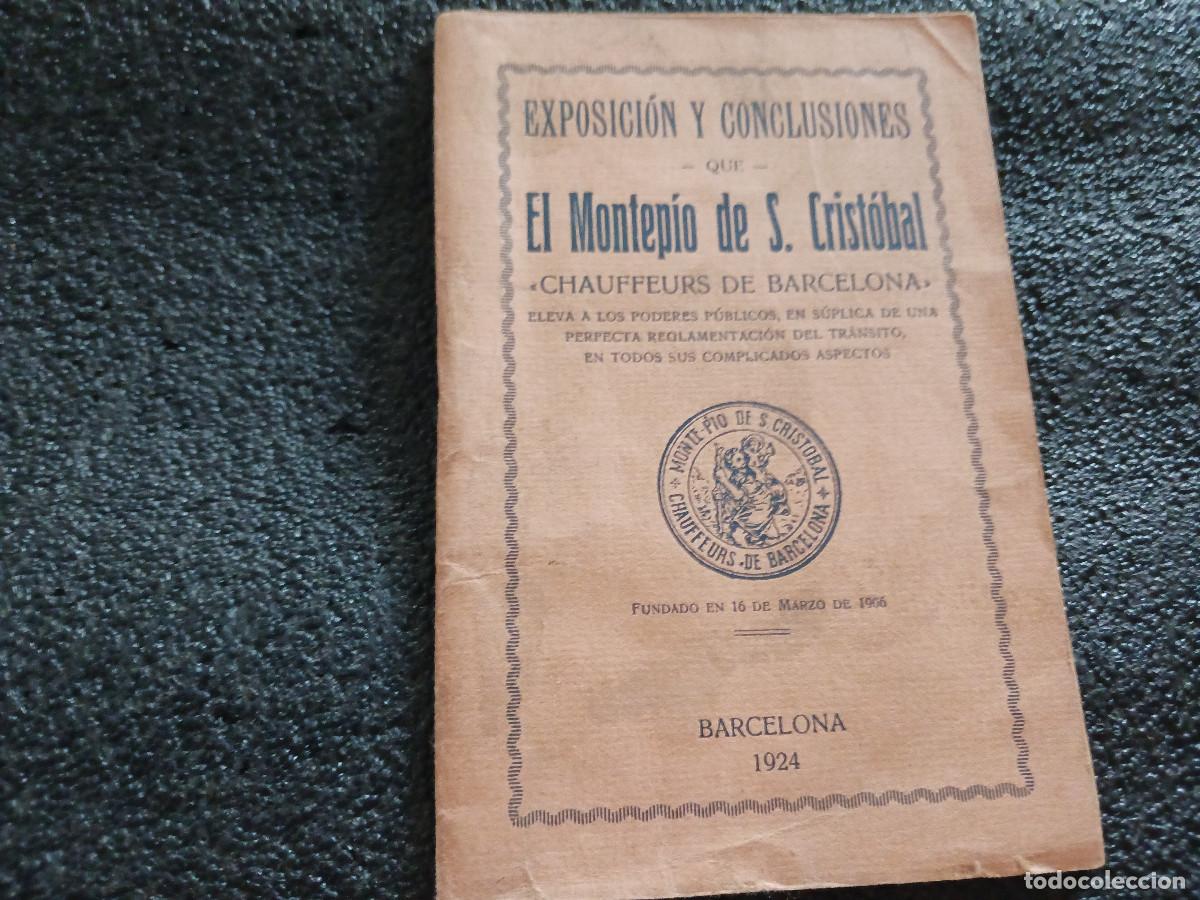 Coleccionismo: exposicion y conclusiones que el montepio de s. cristobal, chauffeurs de barcelona 1924