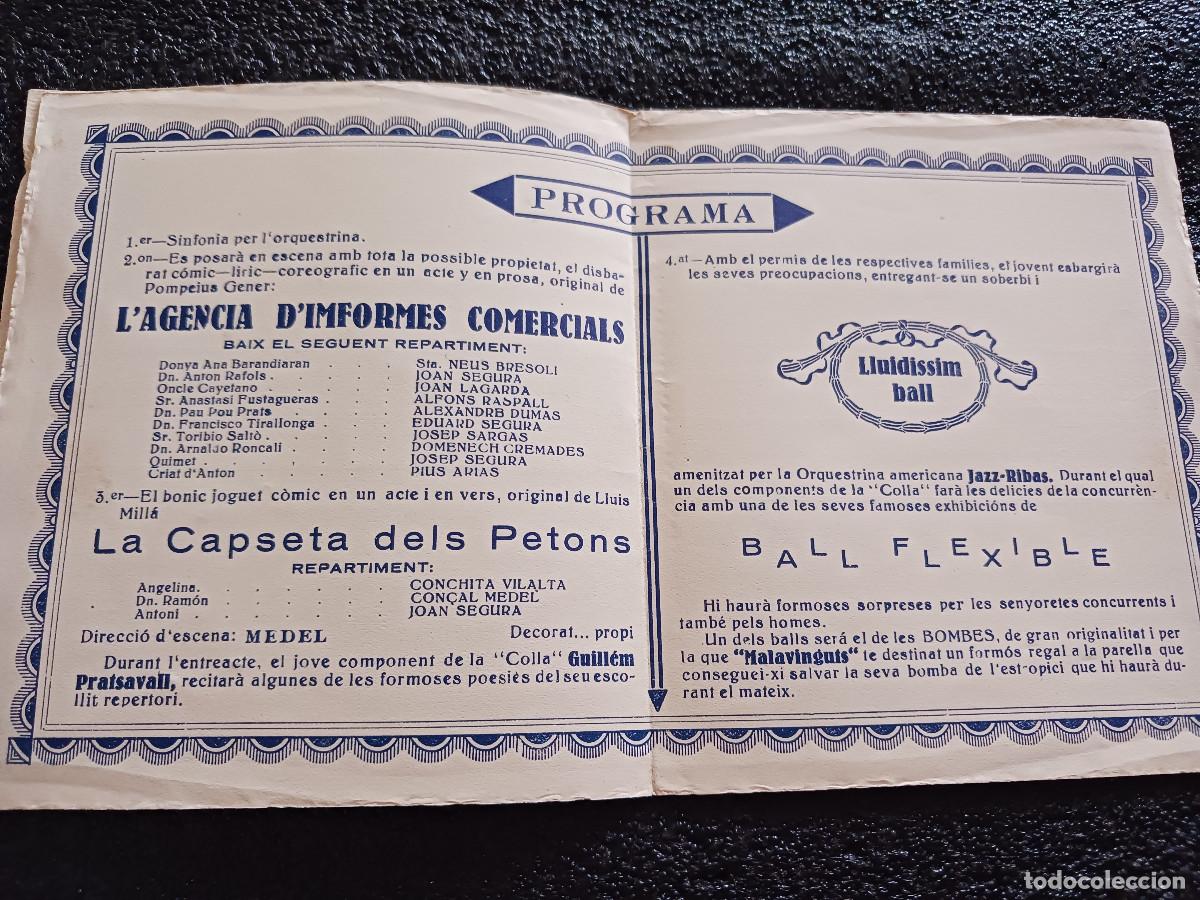 Coleccionismo: programa 1930, desaparecida sala catalunya en comte de l`assalt 16, obra, malavinguts