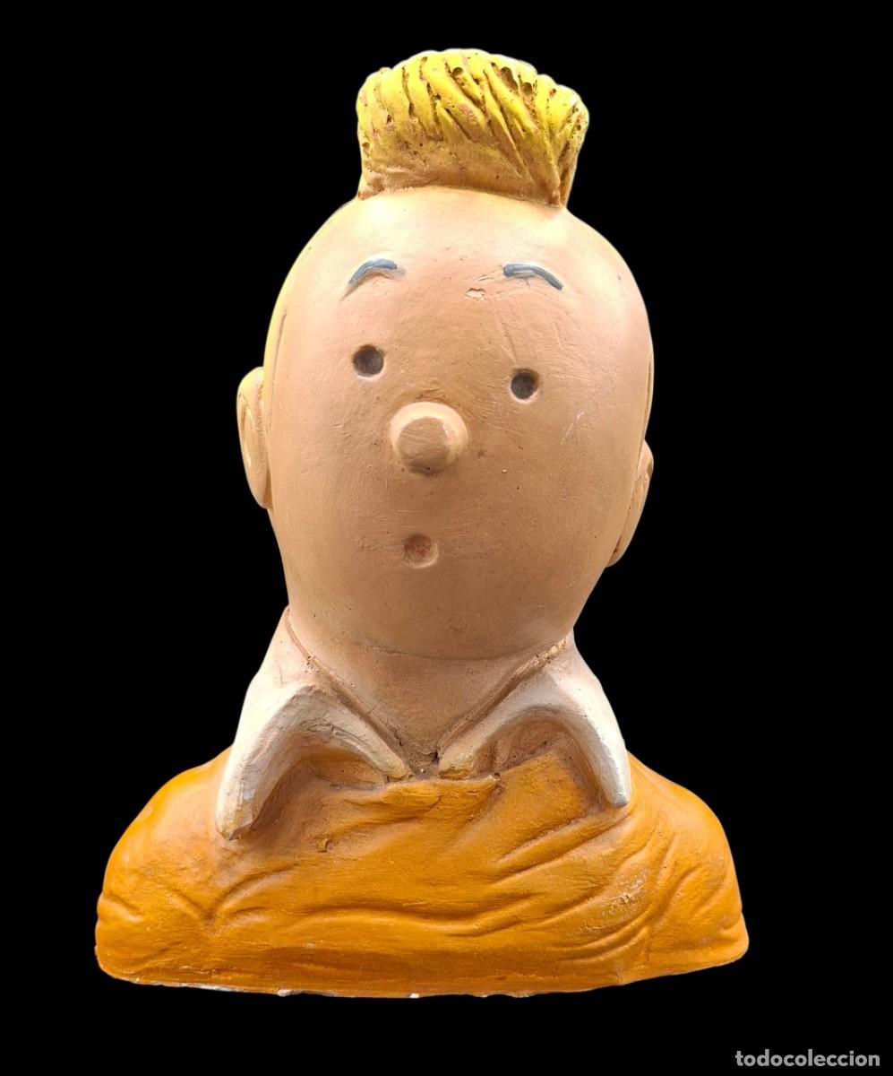 Sammeln: BUSTO VINTAGE DEL FAMOSO TINTIN EN ESTUCO Y PINTADO A MANO