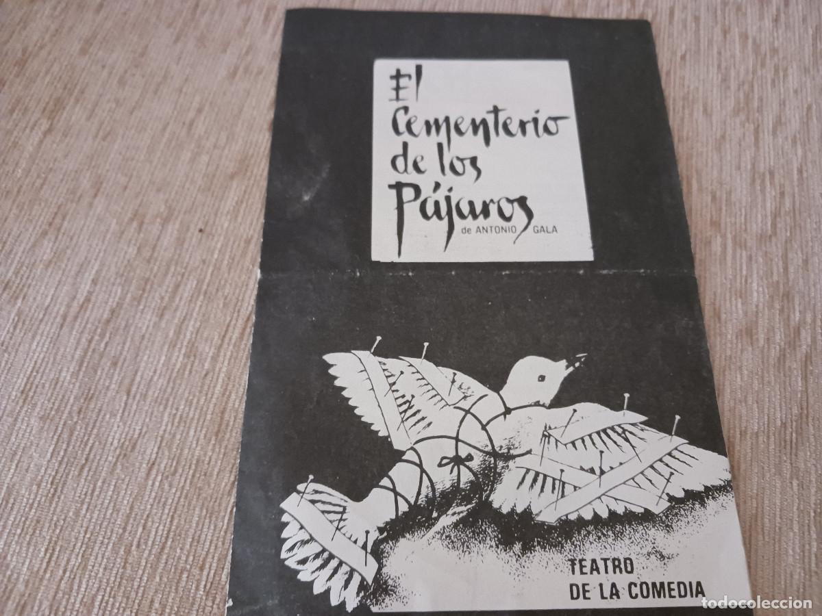 Coleccionismo: programa dip., el cementerio de los pajaros, teatro de la comedia, irene gutierrez caba, emma suarez