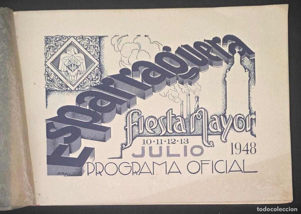Coleccionismo: Programa Oficial Fiesta Mayor Esparraguera 1948 &ndash; 10, 11, 12 y 13 Julio &ndash; Publicidad
