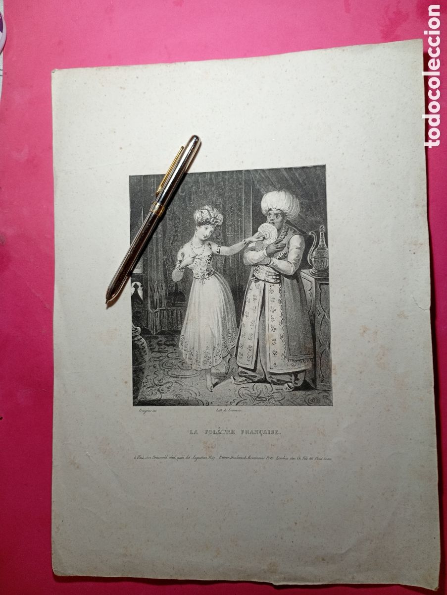 Coleccionismo: VINTAGE BONITA L&Aacute;MINA LTOGRAFICA LA FOL&Acirc;TRE FRAN&Ccedil;AISE