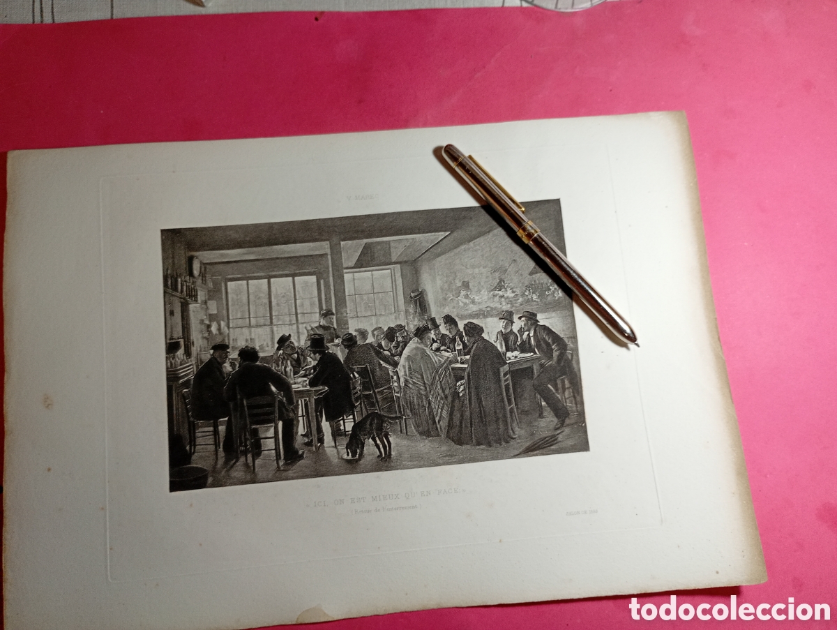 Coleccionismo: VINTAGE BONITA L&Aacute;MINA LTOGRAFICA ici on est mieux que en fache (detalles en fotos)