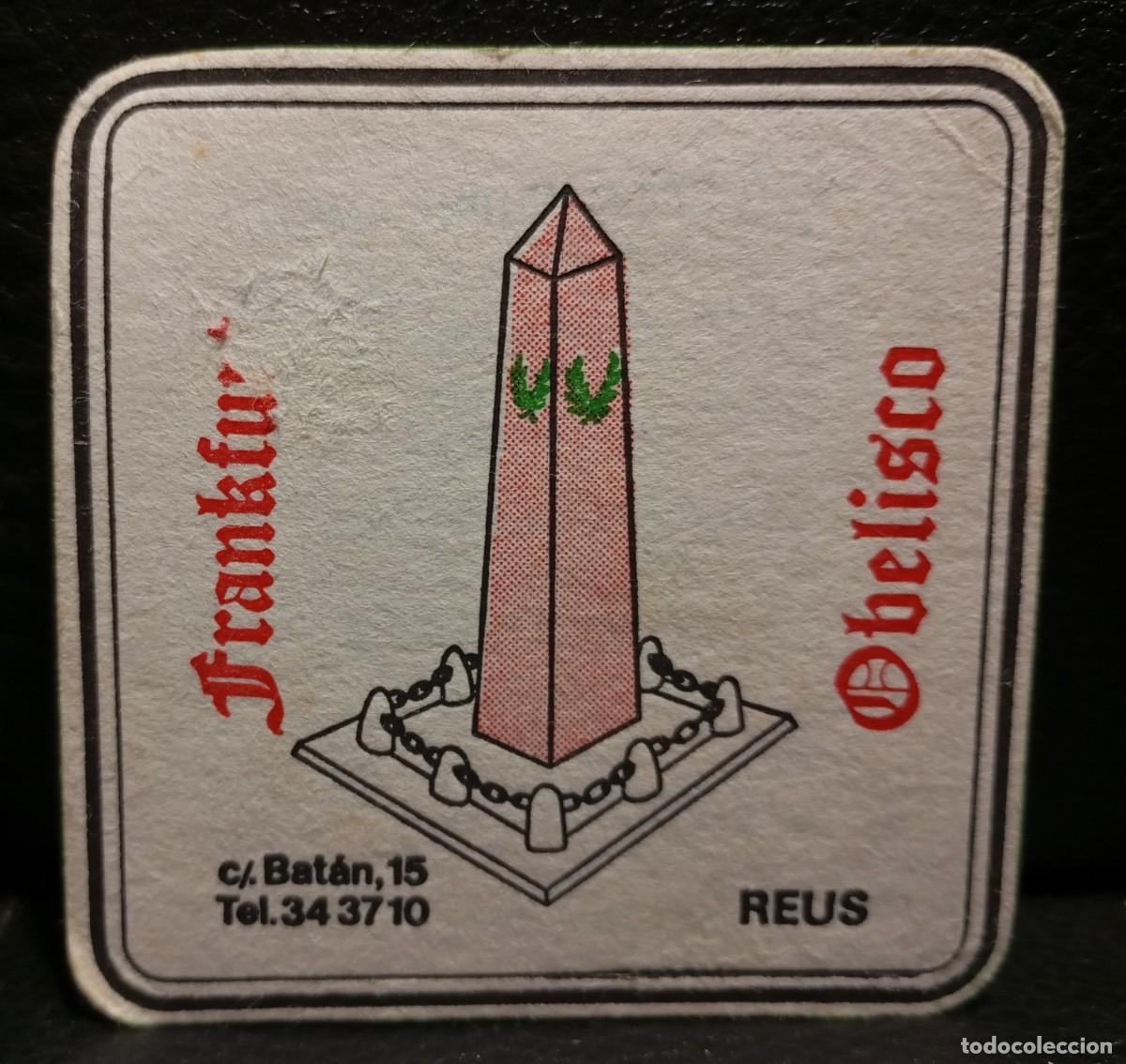 Coleccionismo: OBELISCO - POSAVASOS - REUS TARRAGONA - CERVEZA - REFRESCOS - SIDRA - BITTER