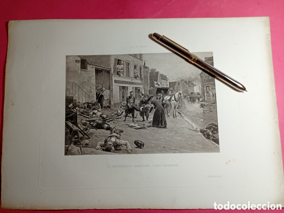 Coleccionismo: VINTAGE BONITA L&Aacute;MINA LTOGRAFICA le lendemain de champ igny a bry sur mariane (detalles en fotos)