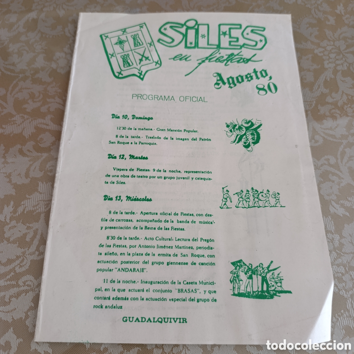 Coleccionismo: Siles, Ja&eacute;n,programa oficial de fiestas del municipio ,Agosto 1980