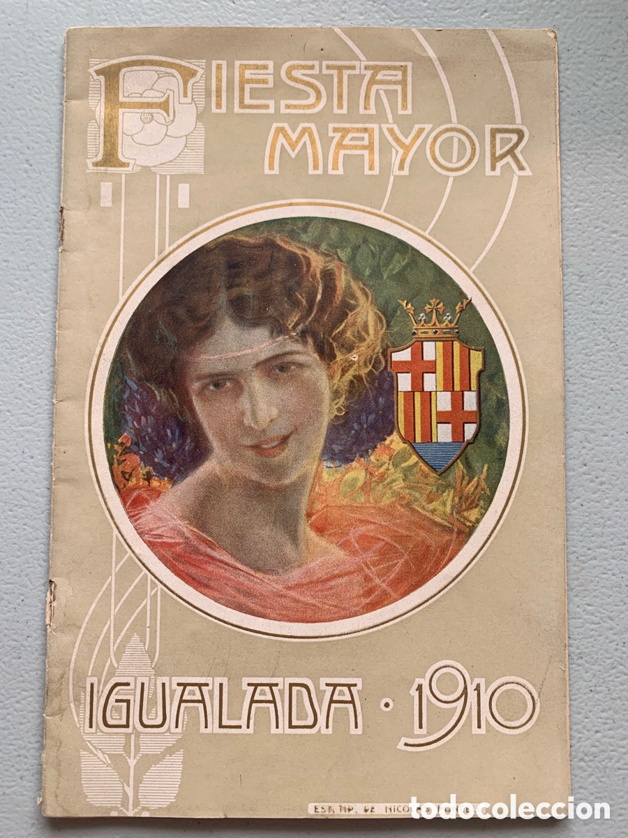 Coleccionismo: &bull;Programa de Fiesta Mayor IGUALADA 1910 - Foto 1