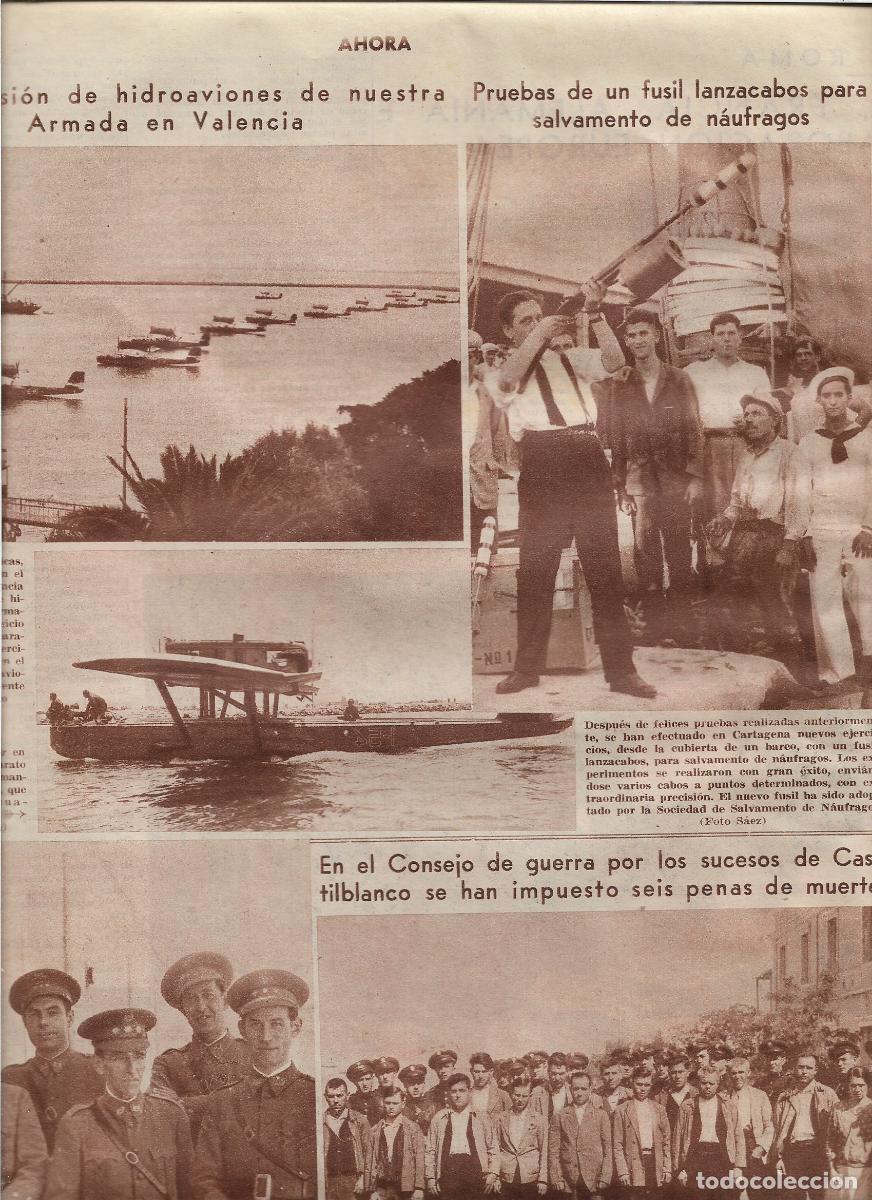 Coleccionismo: A&Ntilde;O 1933 RECORTE PRENSA CARTAGENA MARINA PRUEBA UN FUSIL LANZACABOS SALVAMENTO DE NAUFRAGOS