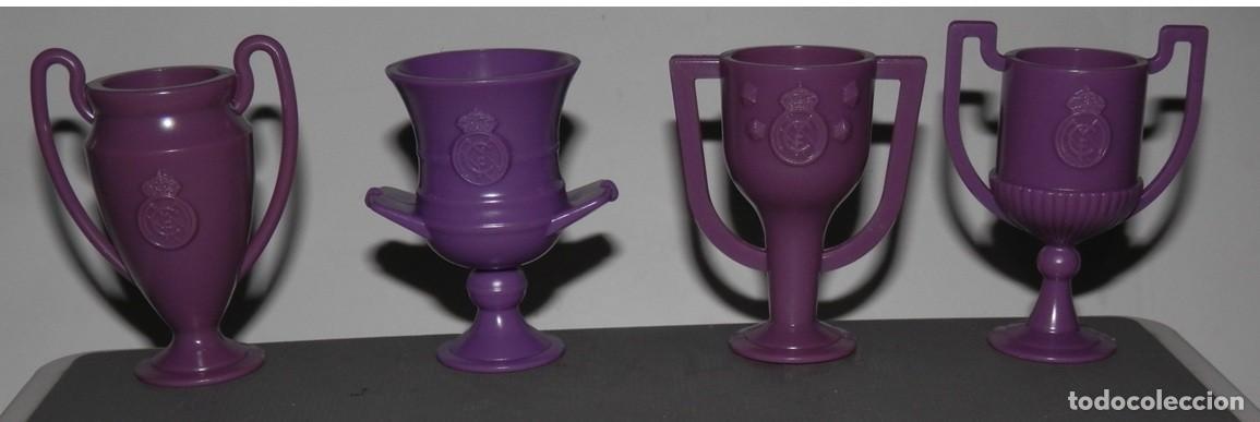 Coleccionismo: LOTE DE 4 MINIATURAS TROFEOS REAL MADRID - PARCHIS PERIODICO AS