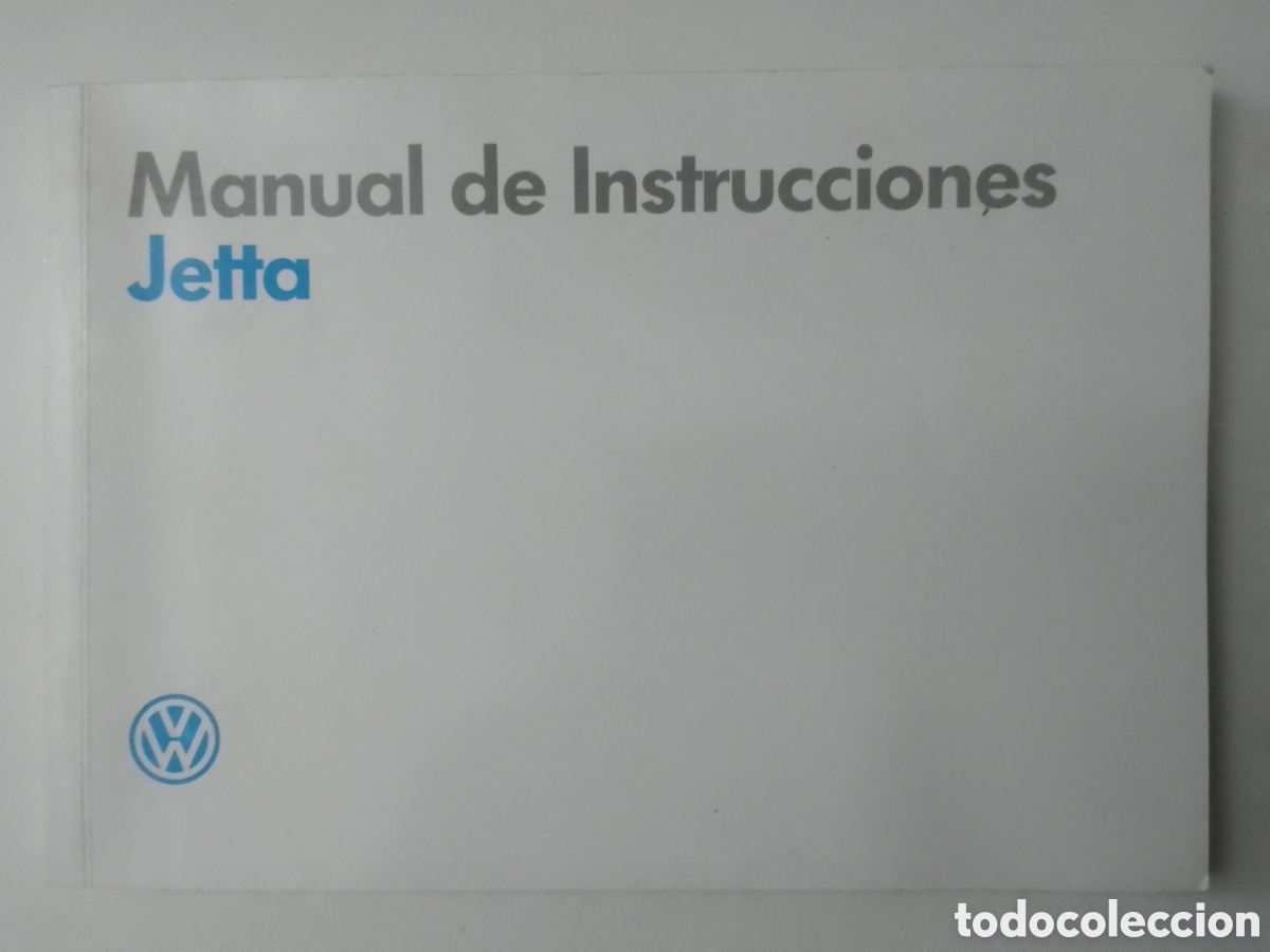 Coleccionismo: Manual de instrucciones Volkswagen Jetta.