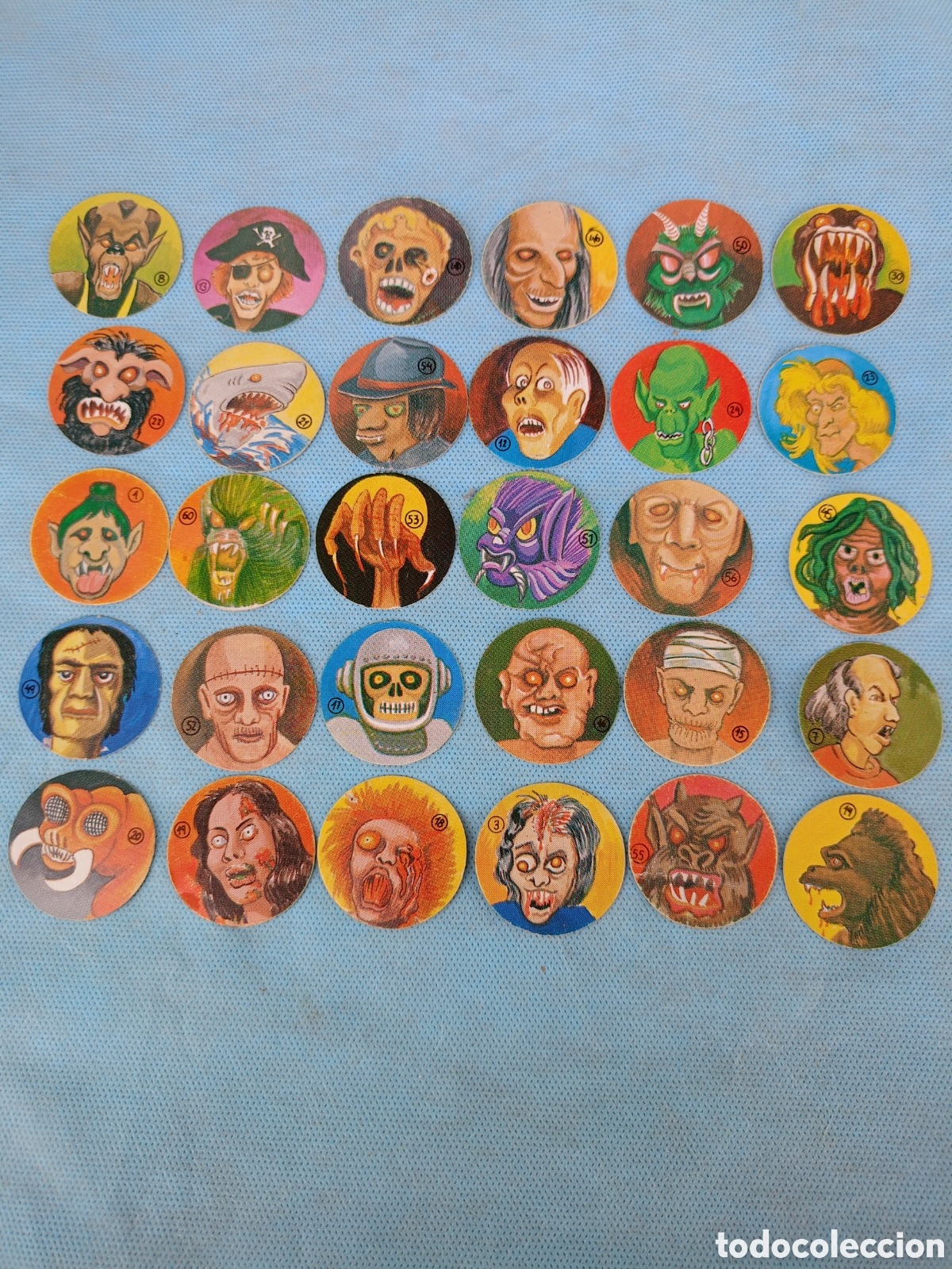 Coleccionismo: TAZOS MONSTER CAPS. LOTE DE 30