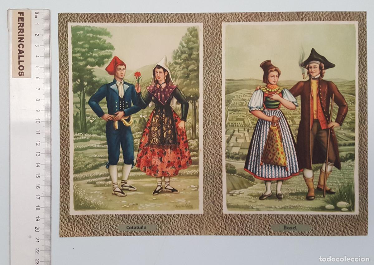 Coleccionismo: LAMINA TRAJES Y PAISAJES DE ESPA&Ntilde;A Y SUIZA, CATALU&Ntilde;A Y BASEL, SARIDON EDICIONES ROCHE, D&Iacute;PTICO