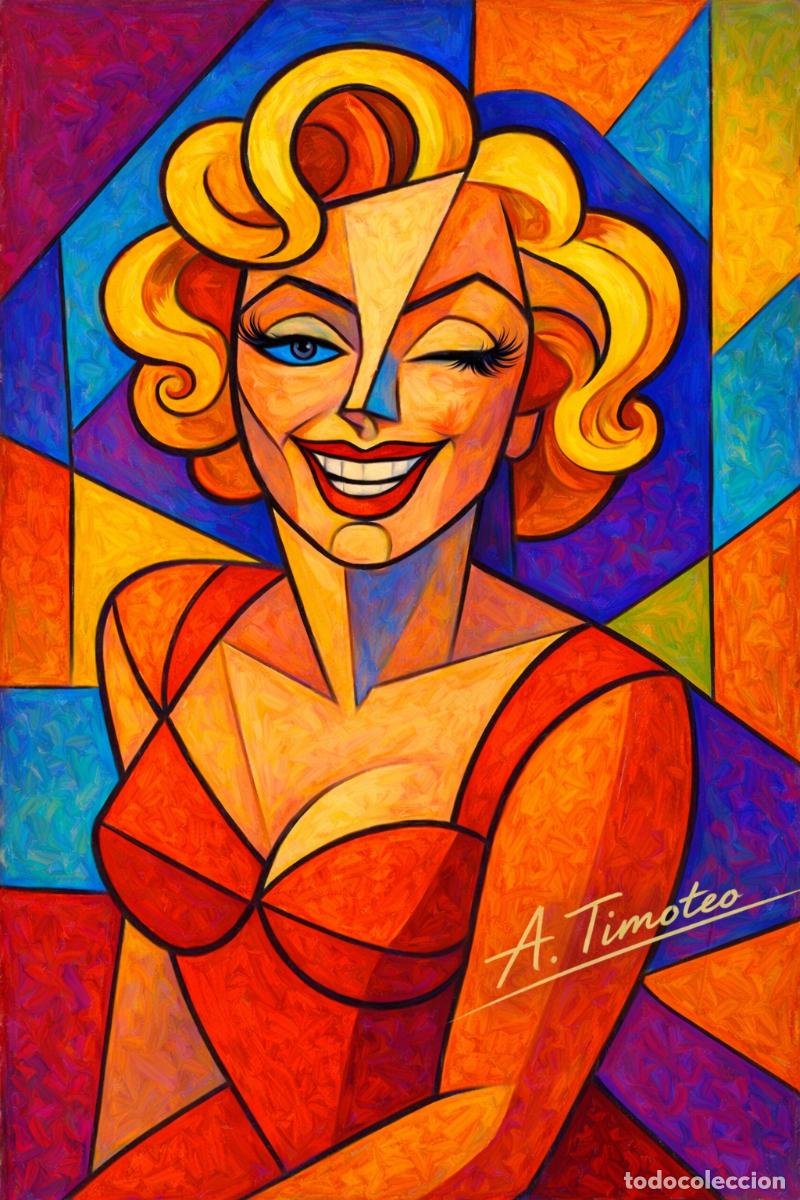 Coleccionismo: L&Aacute;MINA, DIBUJO, CUADRO.-MARILYN.H3...30x42 cm.