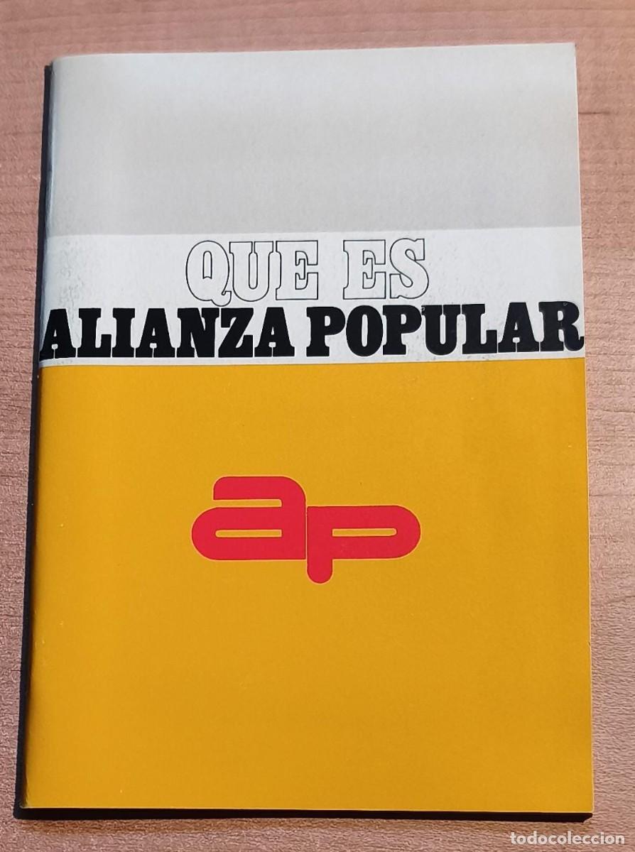 Coleccionismo: Que es Alianza Popular AP - Madrid 1977