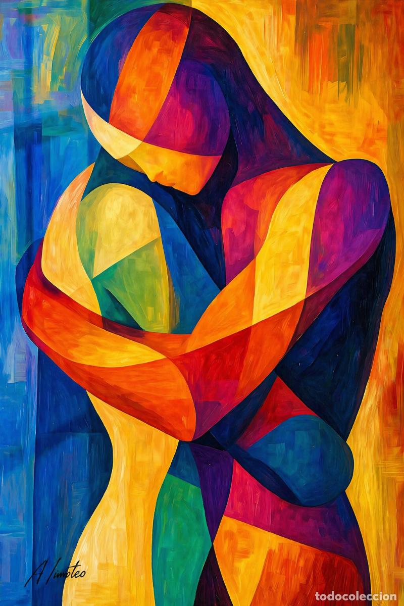 Coleccionismo: L&Aacute;MINA, DIBUJO, CUADRO.-AMANTES..H15..30x42 cm.-280g/m2.