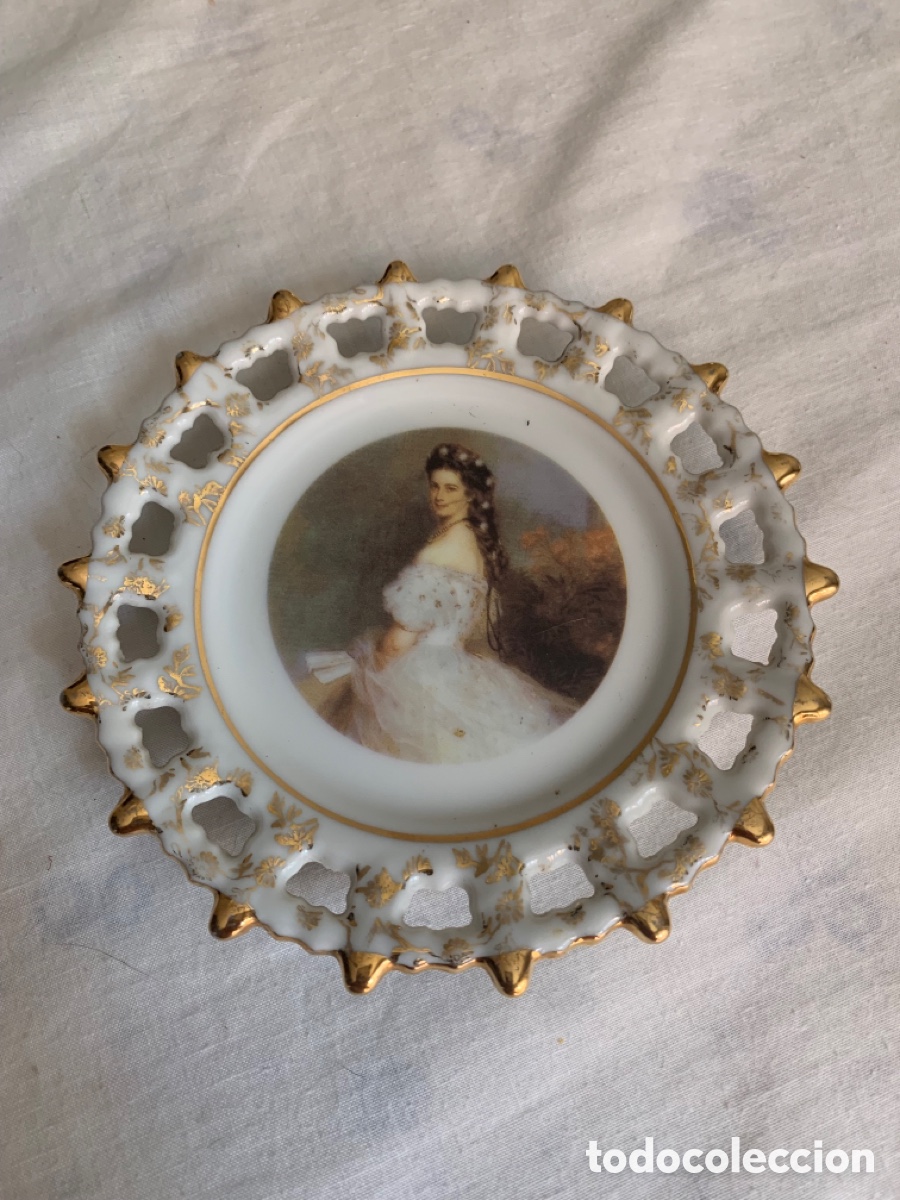 Coleccionismo: Plato decorativo Porcelana Schlogl de Austria