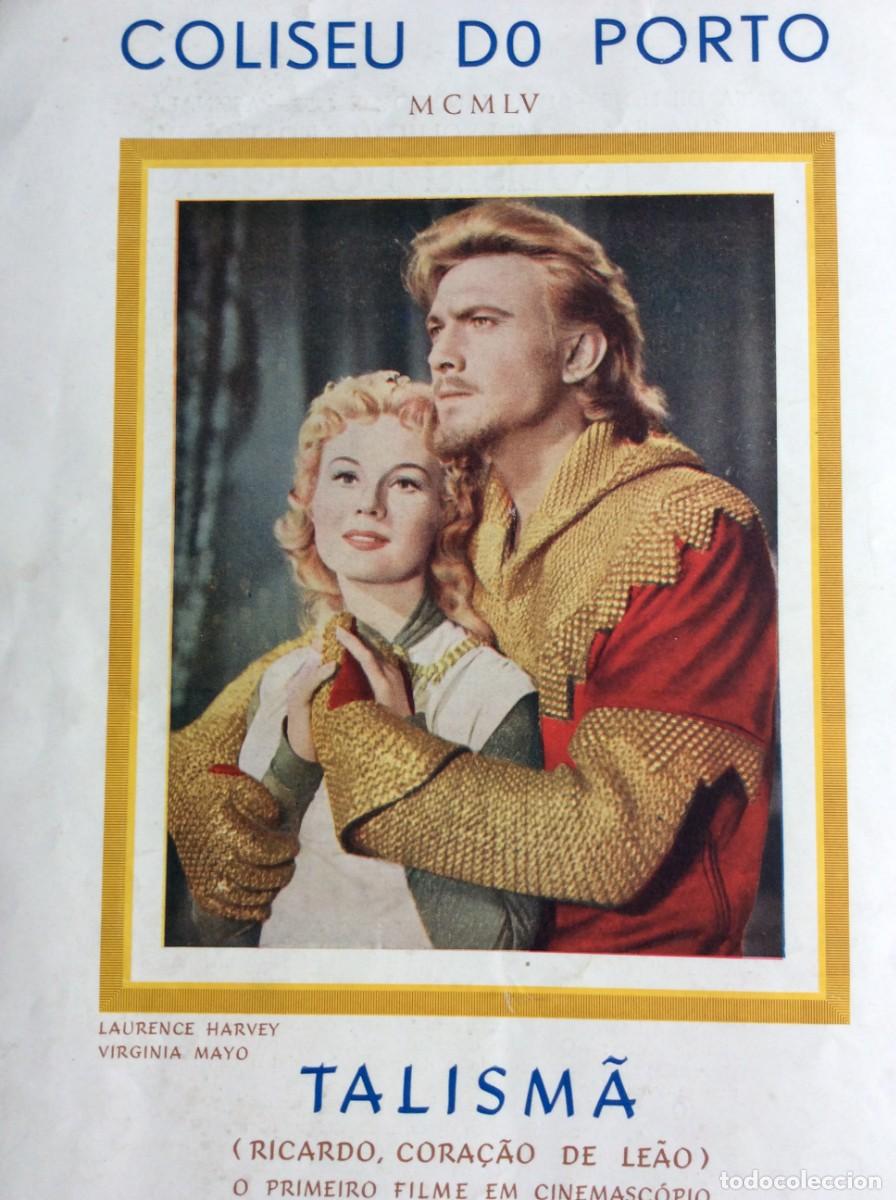 Coleccionismo: Programa de cinema. Coliseu do Porto, Talism&atilde; ( Ricardo, Cora&ccedil;&atilde;o de Le&atilde;o ) Con Virginia Mayo, 1955