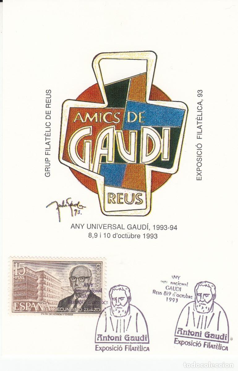 Coleccionismo: MATASELLOS REUS - ANTONI GAUD&Iacute; - 1993 EN TARJETA