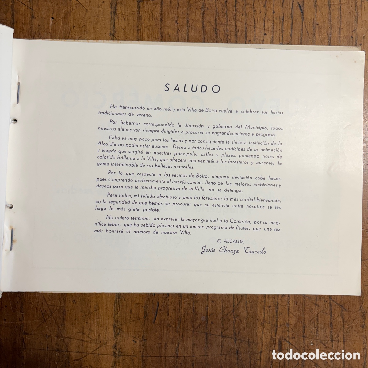 Coleccionismo: Programa de las fiestas de verano 1961, Boiro - Foto 2