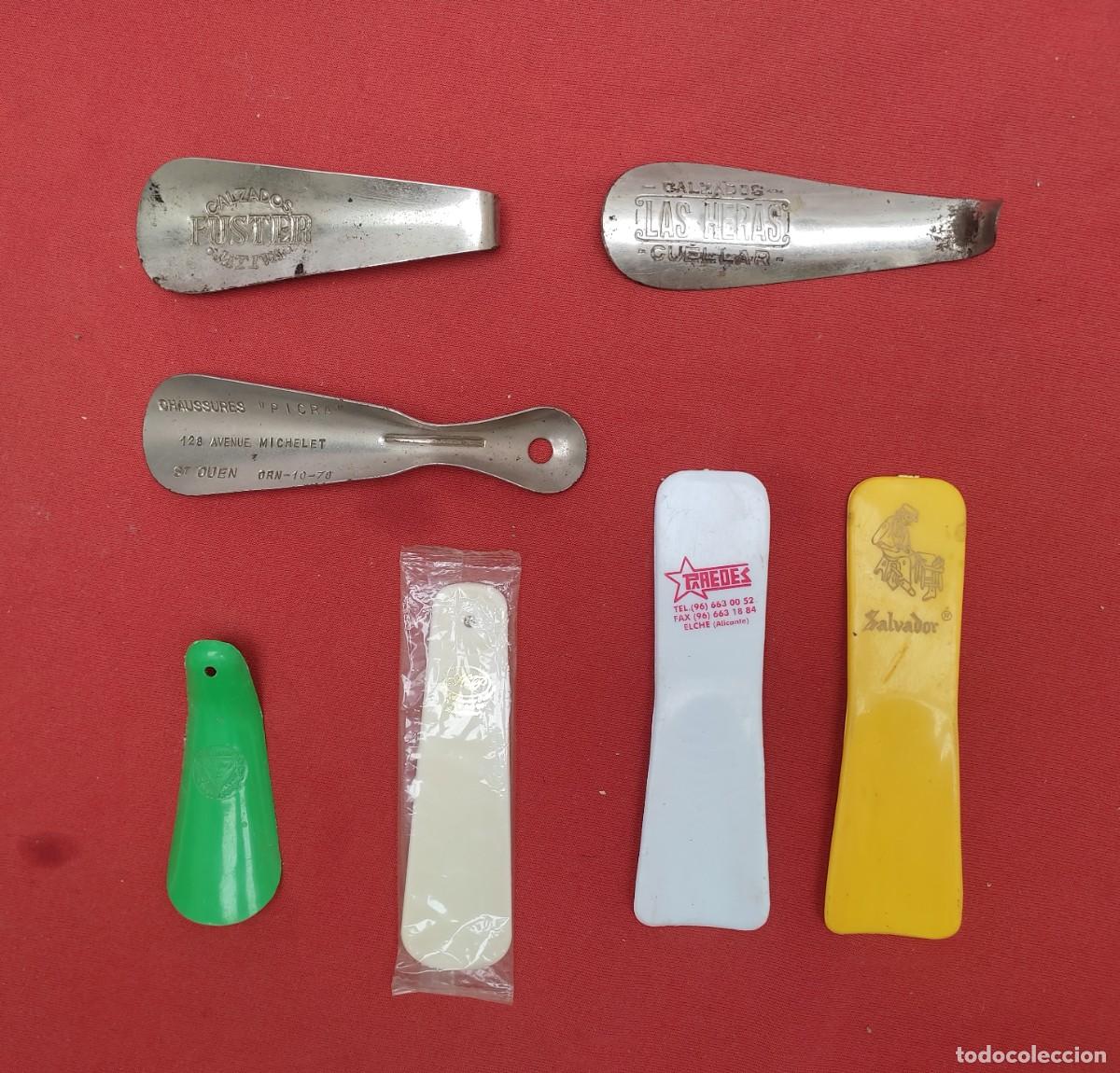 Coleccionismo: 7 calzadores antiguos - 3 son de metal