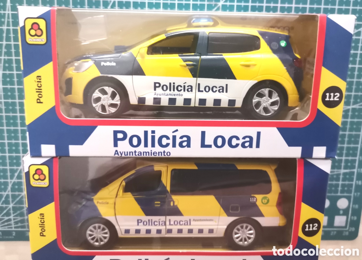 Coleccionismo: Lote 2 coches Polic&iacute;a Local Ayuntamiento Playjocs