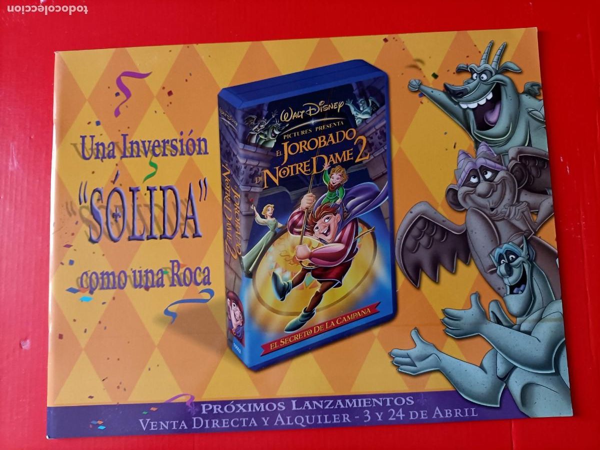 Coleccionismo: CAT&Aacute;LOGO WALT DISNEY PEL&Iacute;CULA. EL JOROBADO DE NOTRE DAME 2 Y 25 T&Iacute;TULOS M&Aacute;S 8 P&Aacute;GINAS