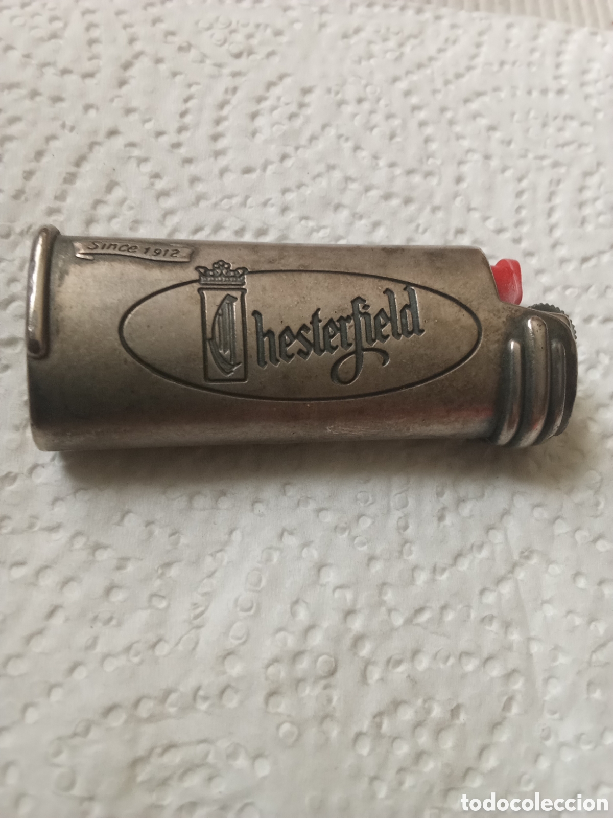 Coleccionismo: FUNDA DE MECHERO ANTIGUO DE CHESTERFIELD - Foto 2