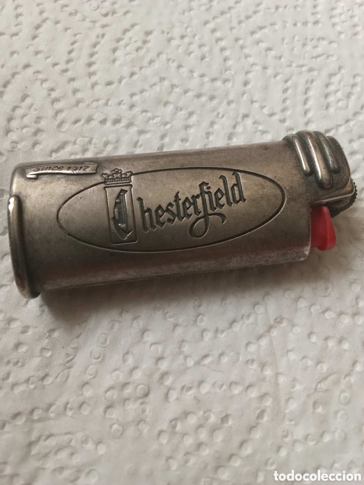 Coleccionismo: FUNDA DE MECHERO ANTIGUO DE CHESTERFIELD - Foto 1
