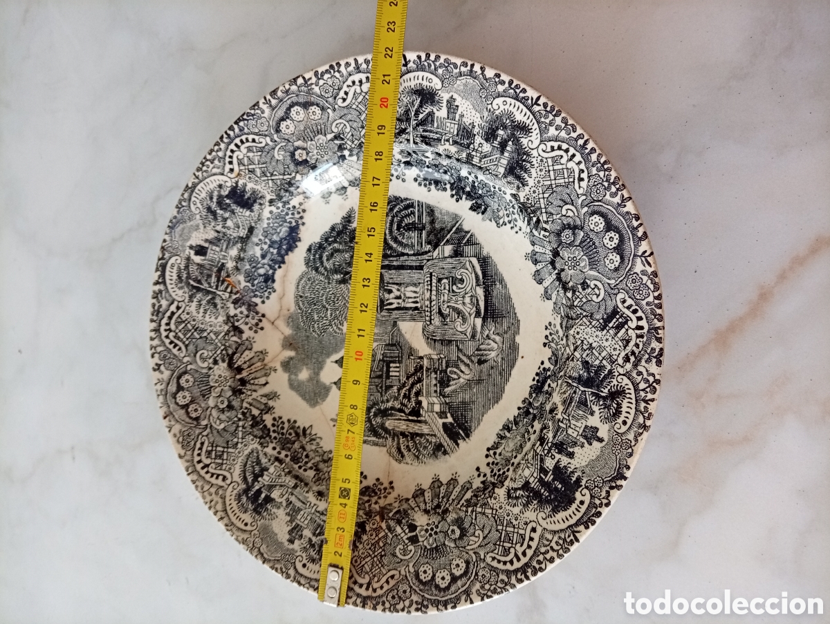 Coleccionismo: Plato antiguo, sello Gij&oacute;n